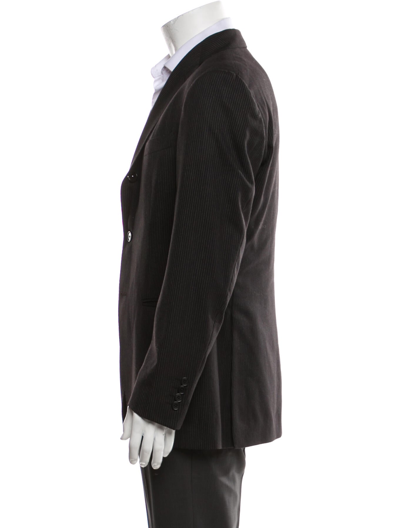 John Varvatos Virgin Wool Striped Blazer