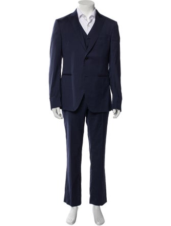 John Varvatos Virgin Wool Three-Piece Suit Vest