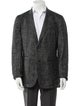 John Varvatos Linen Plaid Print Blazer