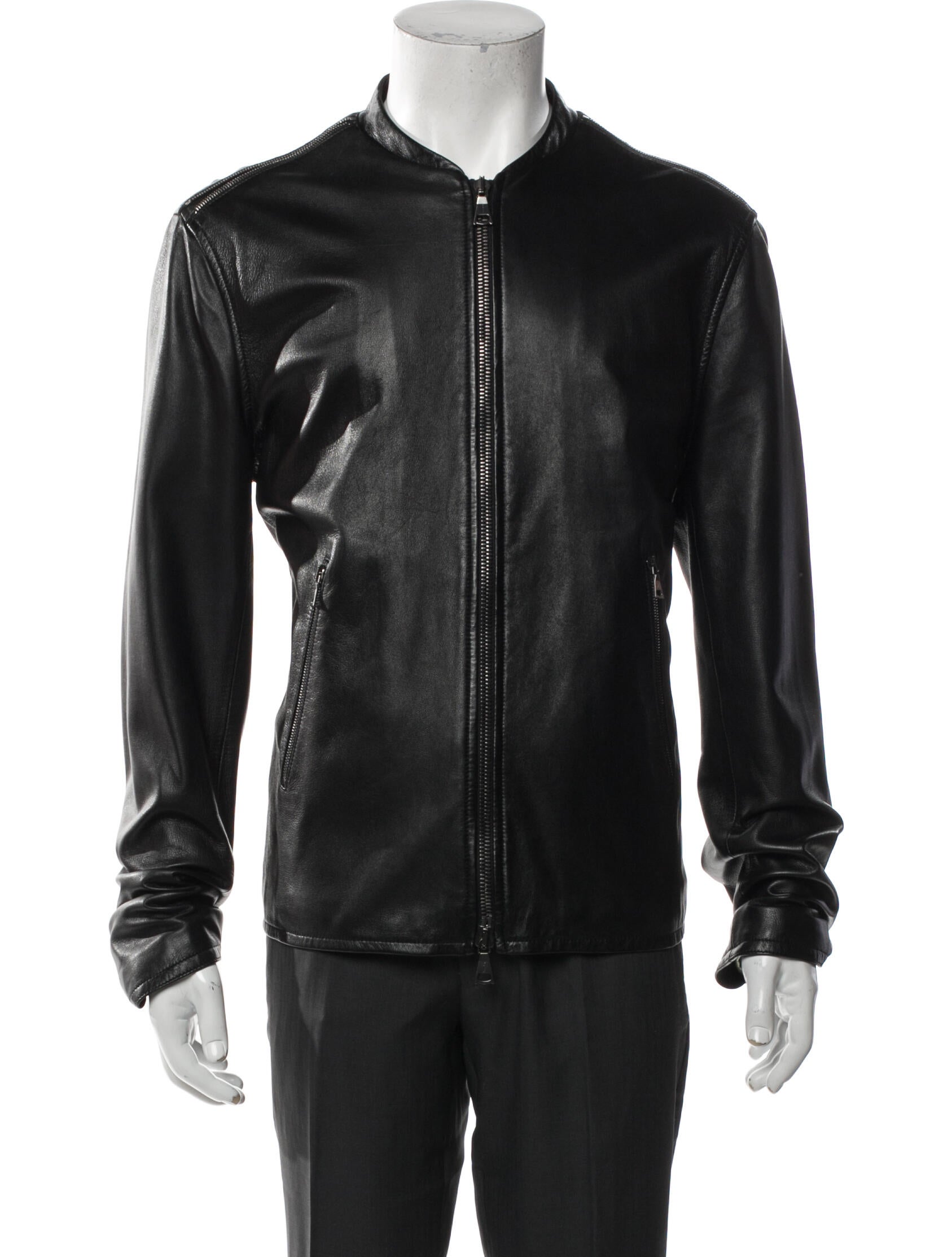 John Varvatos Lambskin Moto Jacket