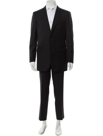 John Varvatos Suiting Wool Two-Piece Suit Vest L