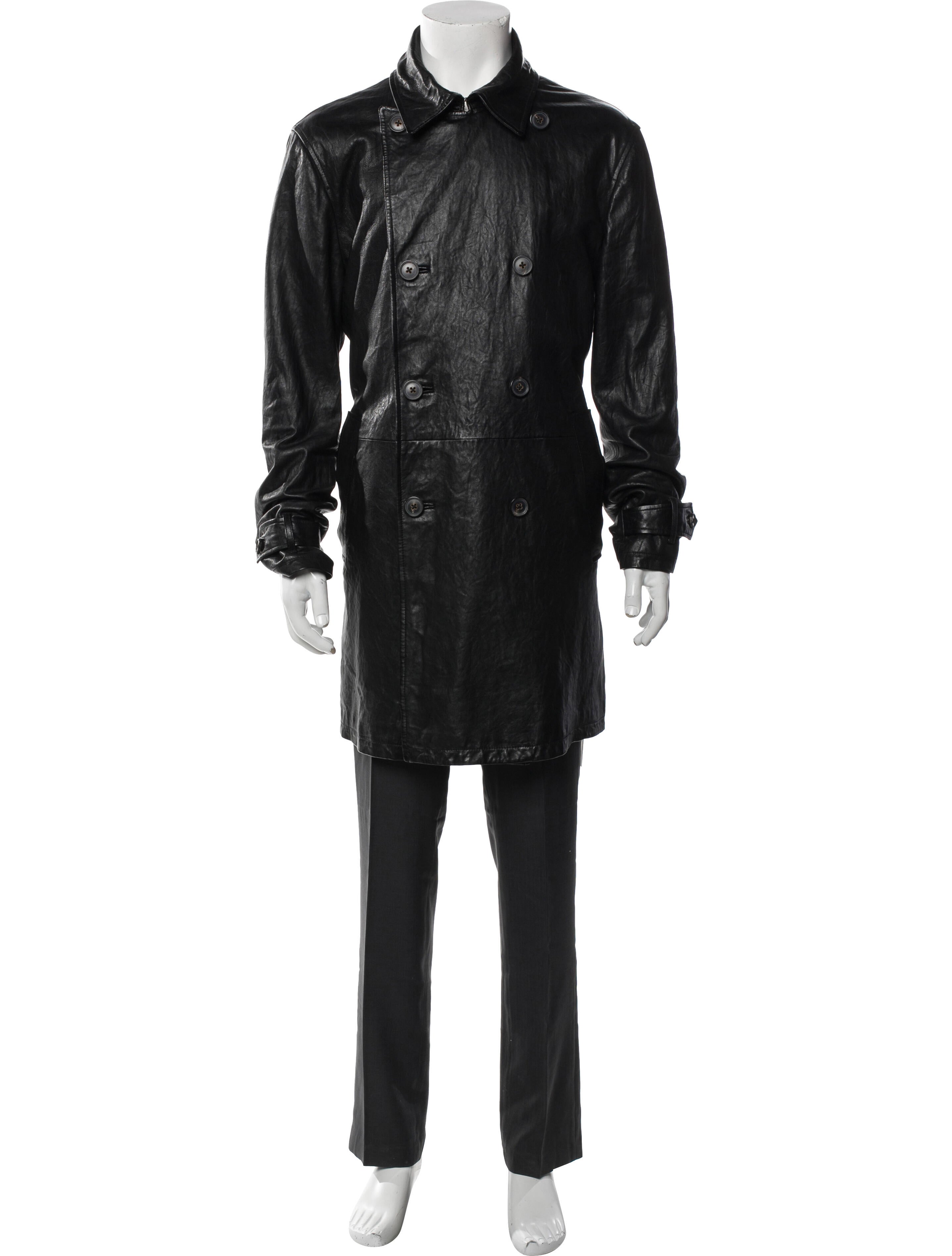 John Varvatos Lambskin Trench Coat