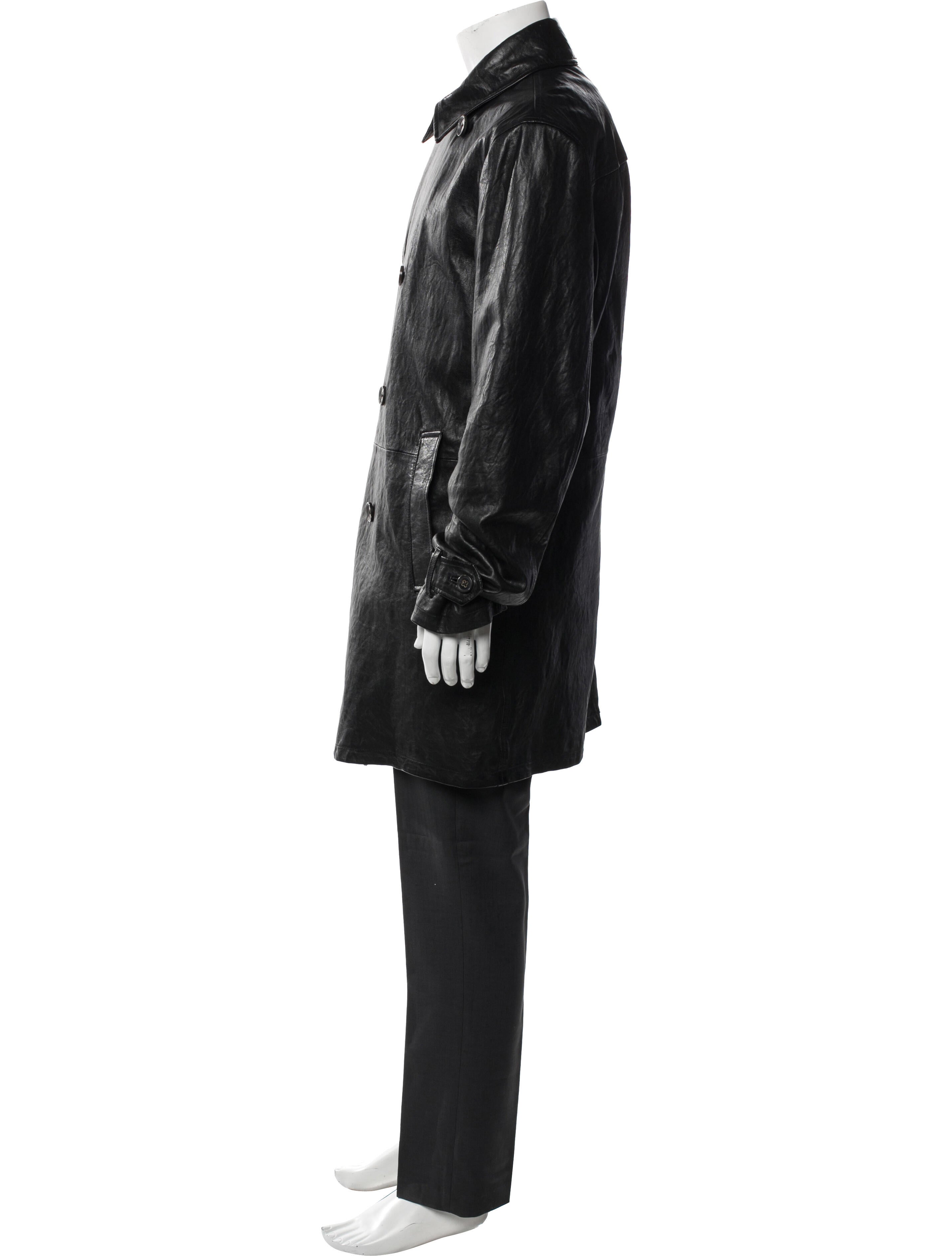 John Varvatos Lambskin Trench Coat