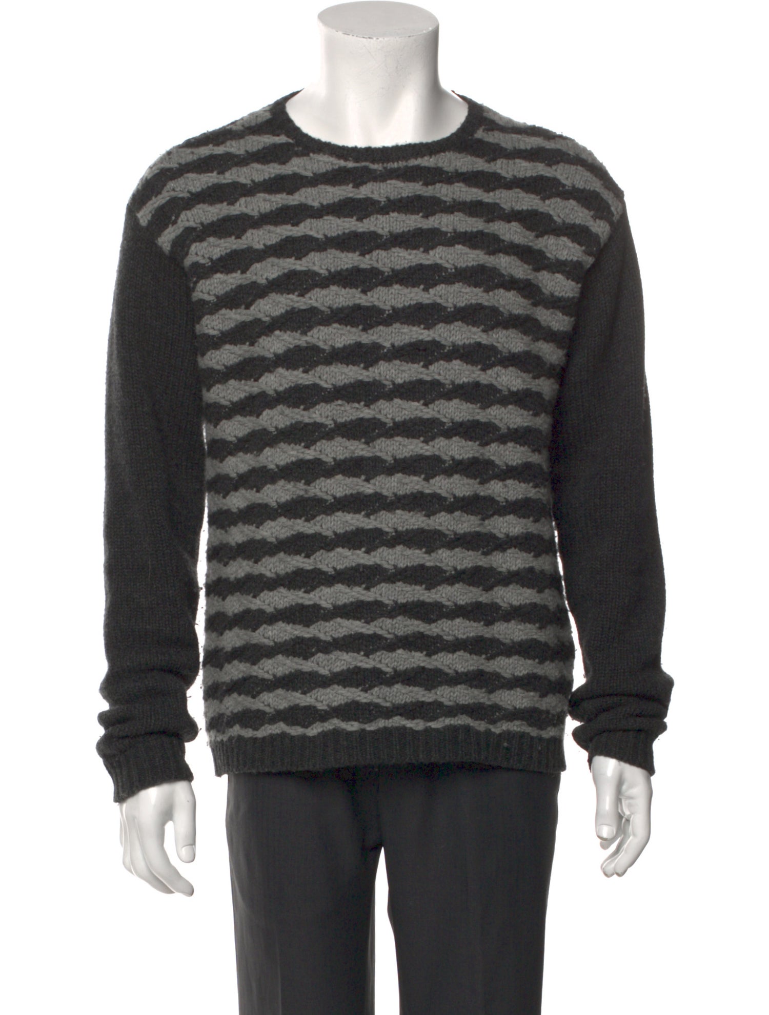 John Varvatos Wool Striped Pullover
