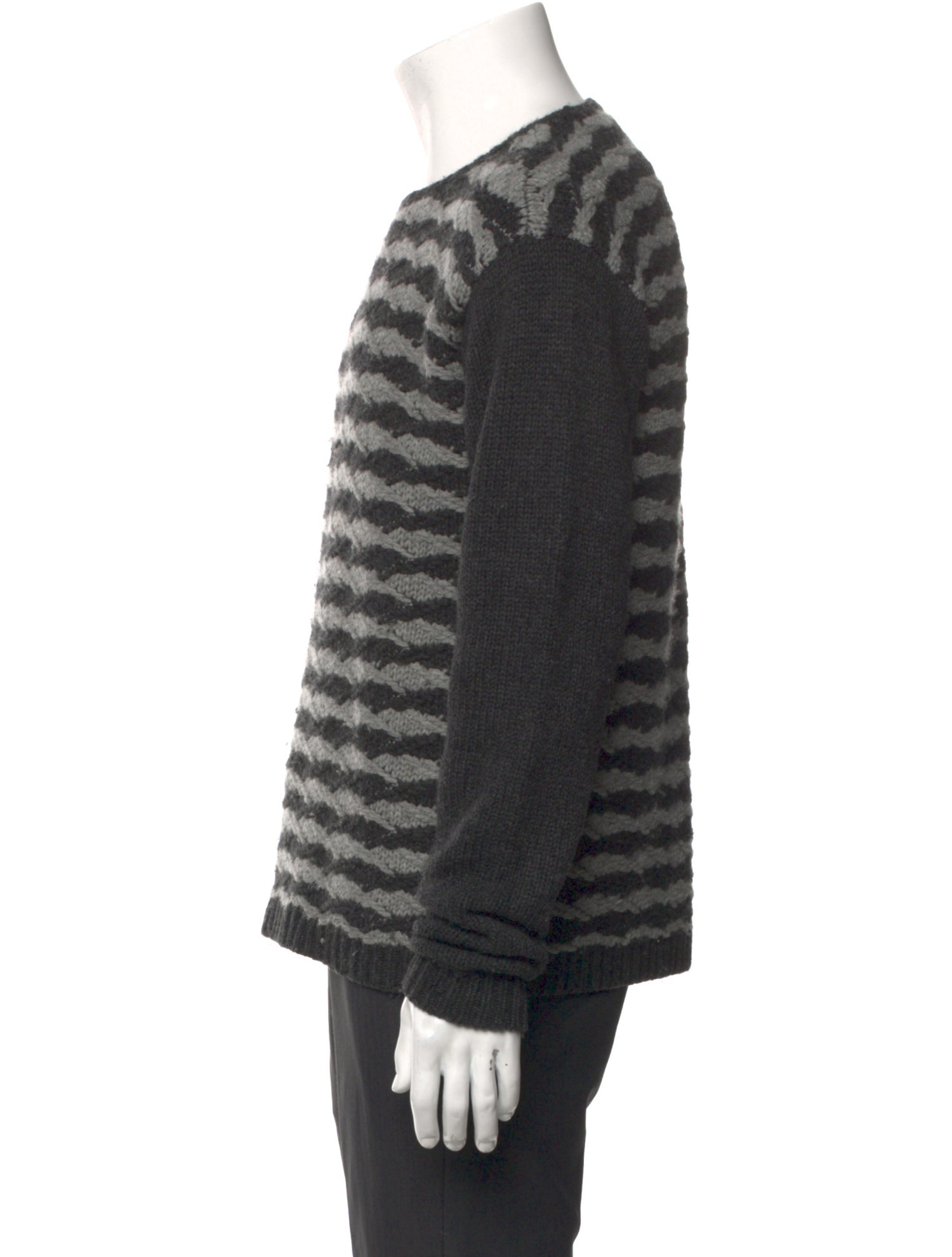 John Varvatos Wool Striped Pullover