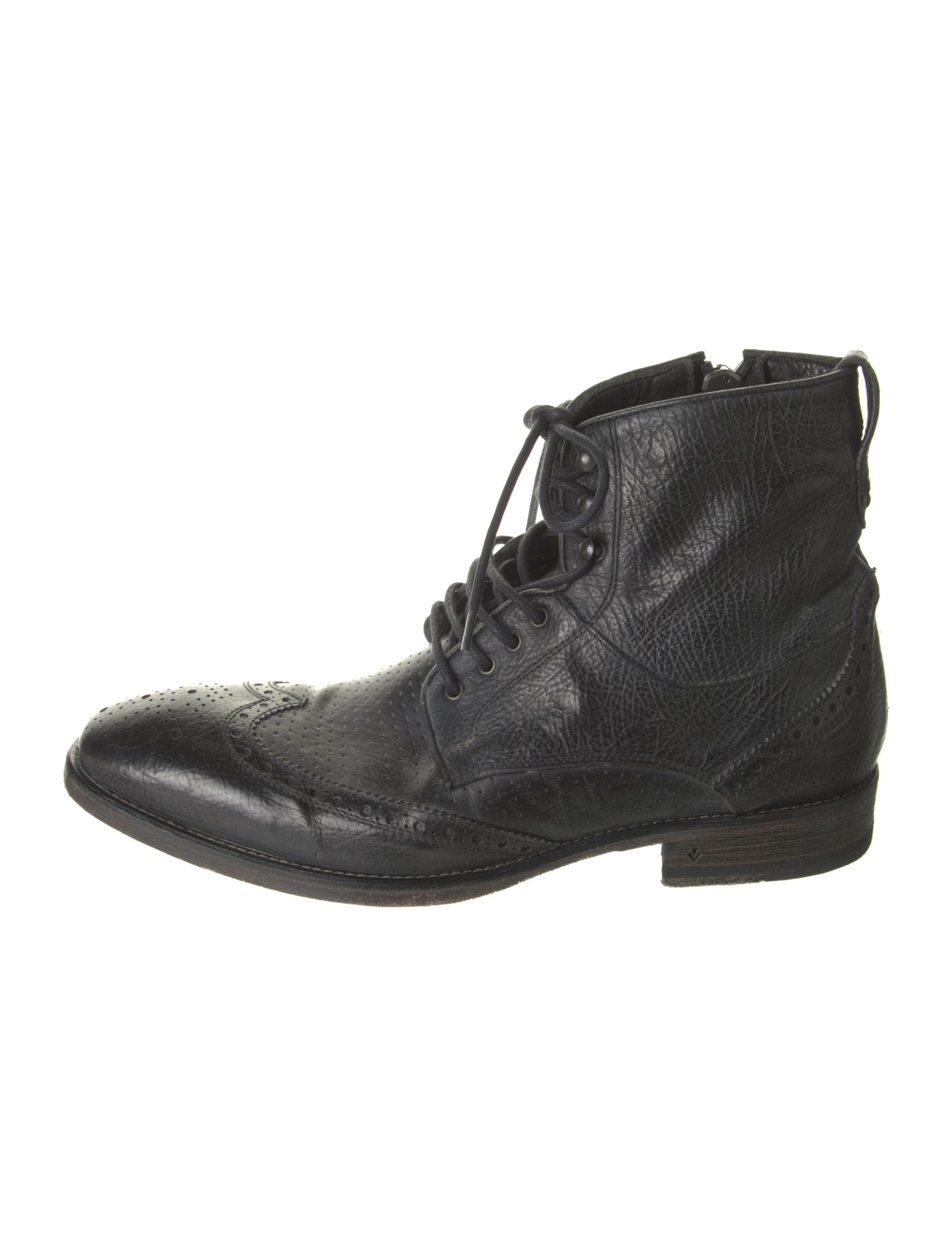 John Varvatos Leather Lace-Up Boots