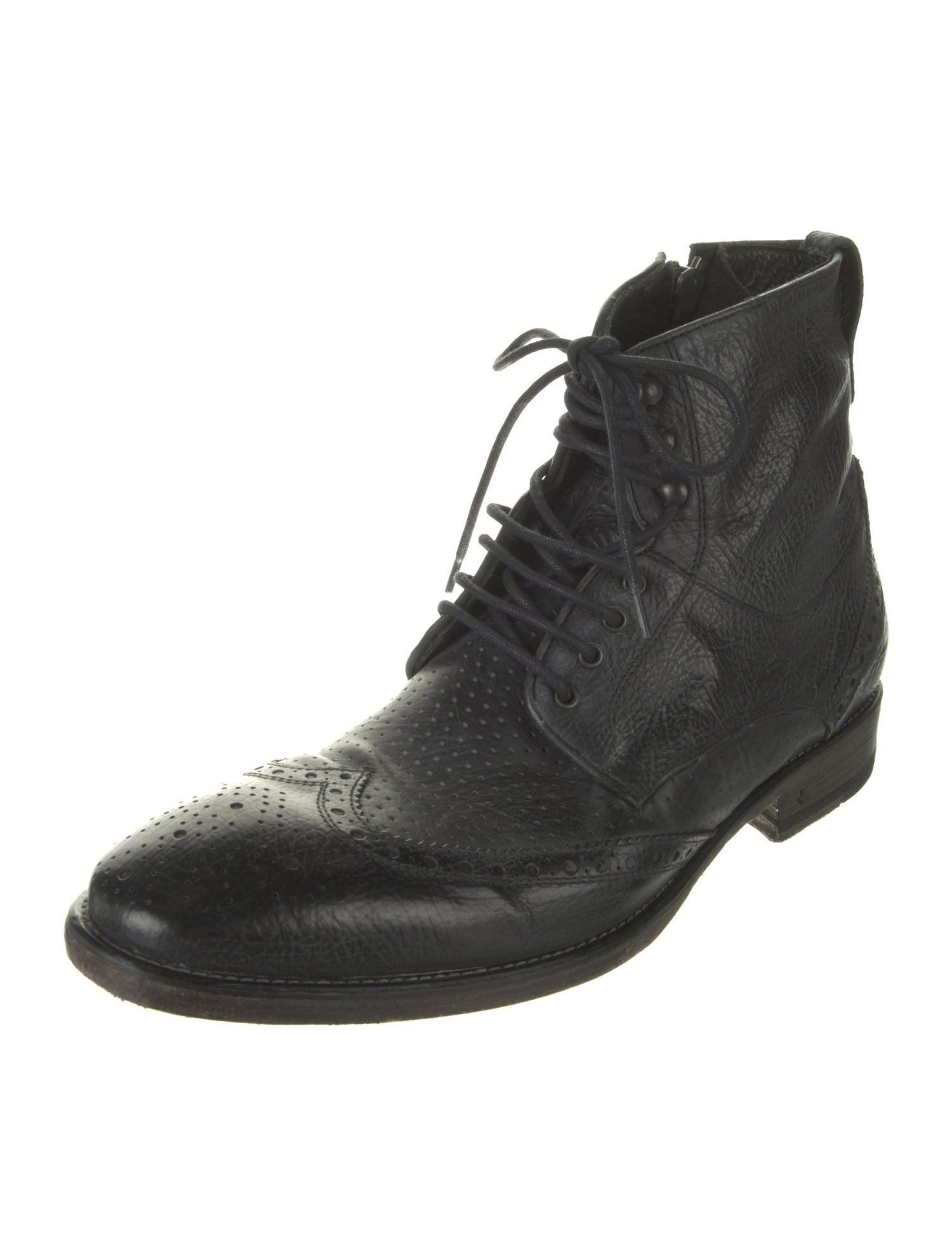 John Varvatos Leather Lace-Up Boots