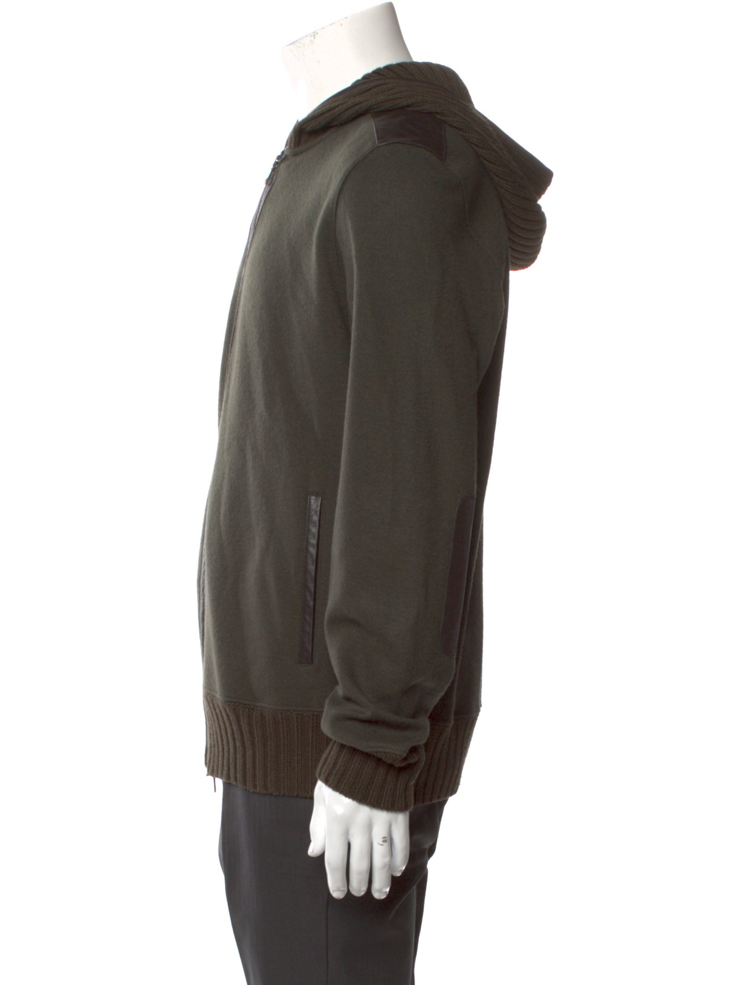 John Varvatos Wool Mock Neck Cardigan