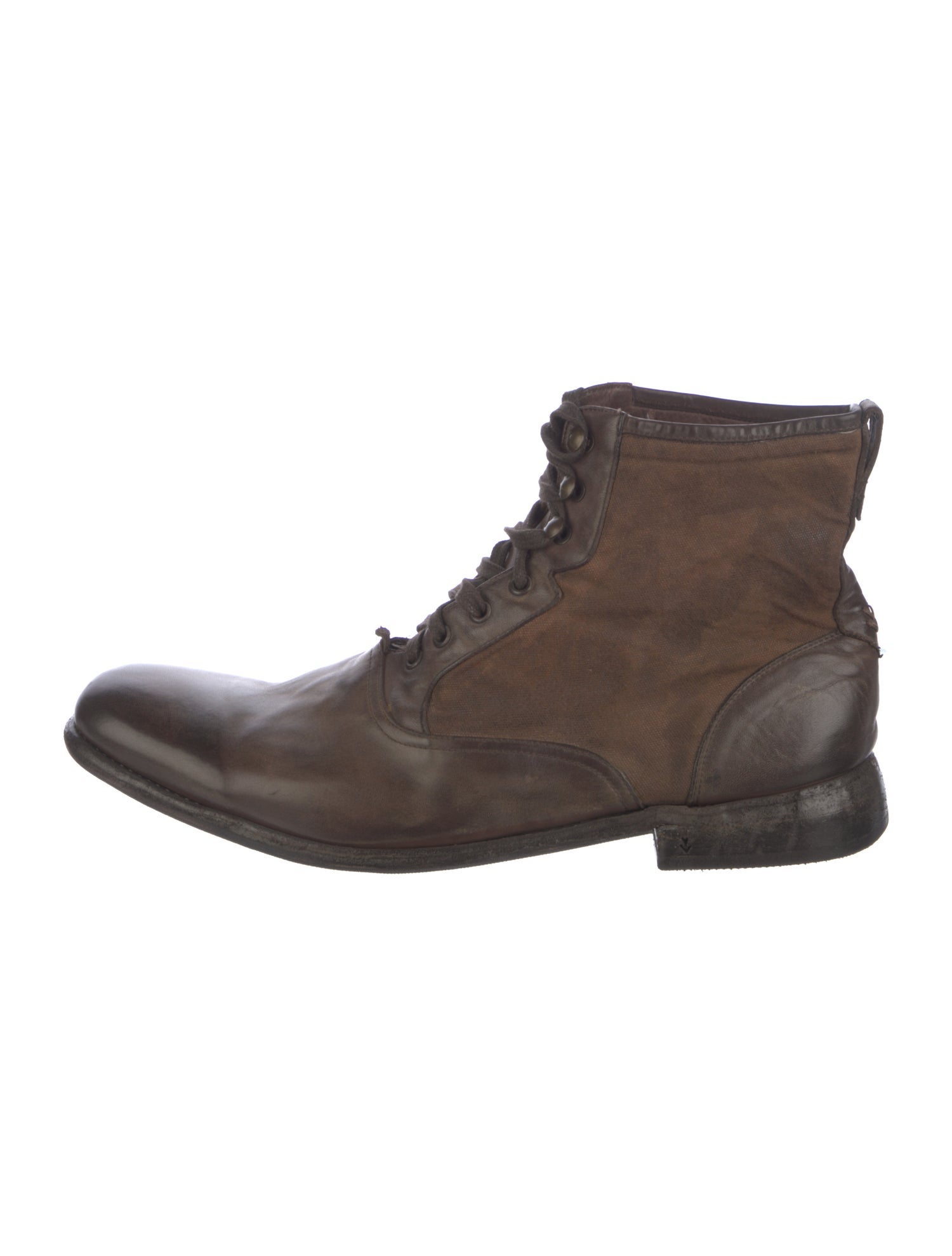 John Varvatos Leather Lace-Up Boots