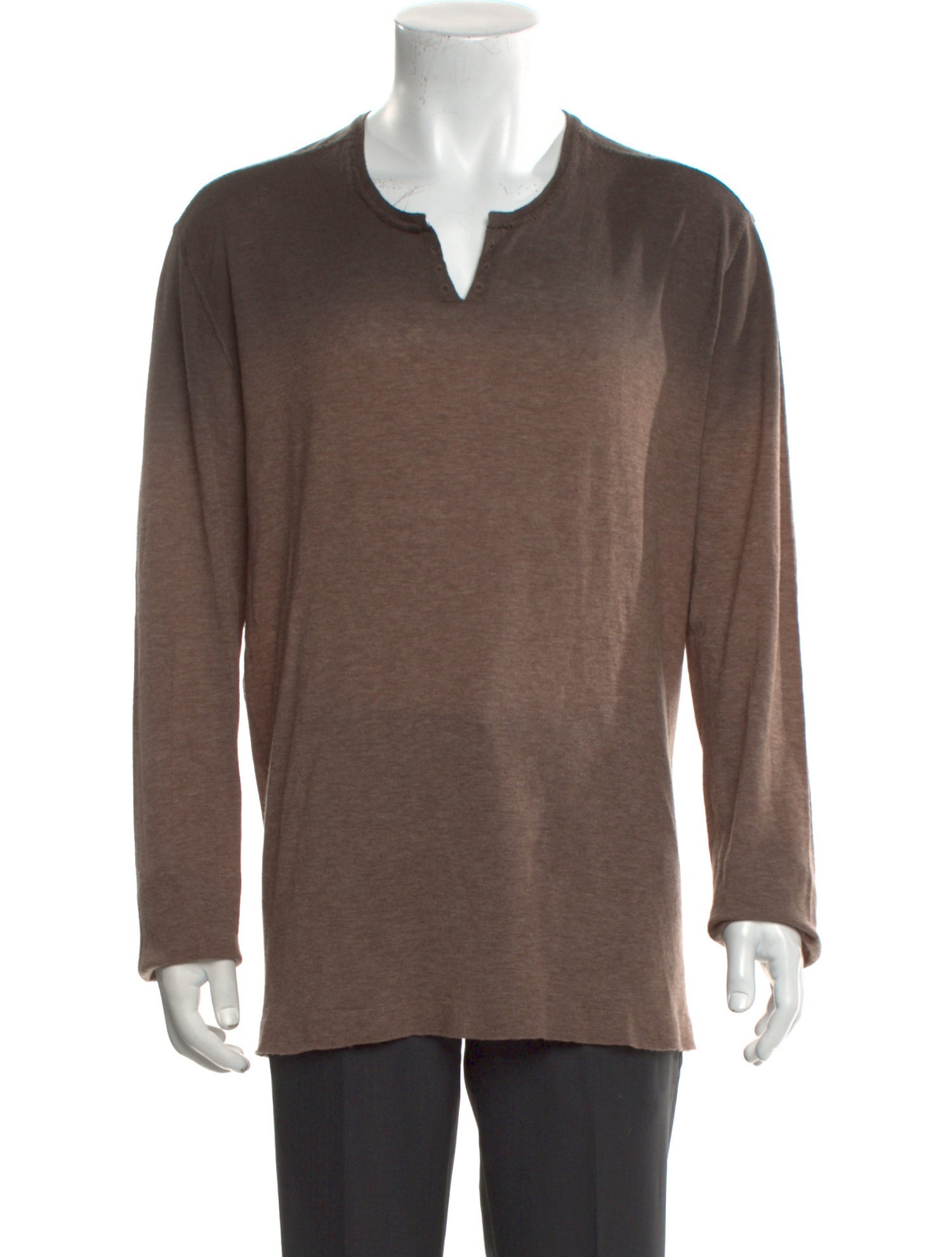 John Varvatos Cashmere Crew Neck Polo Sweater