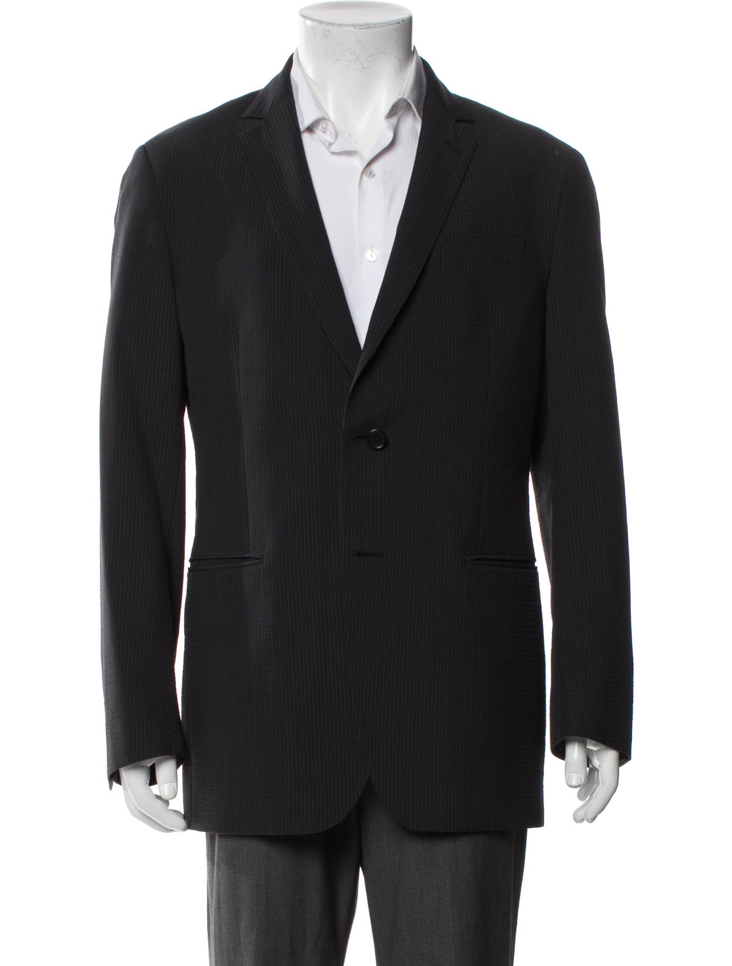 John Varvatos Virgin Wool Striped Blazer