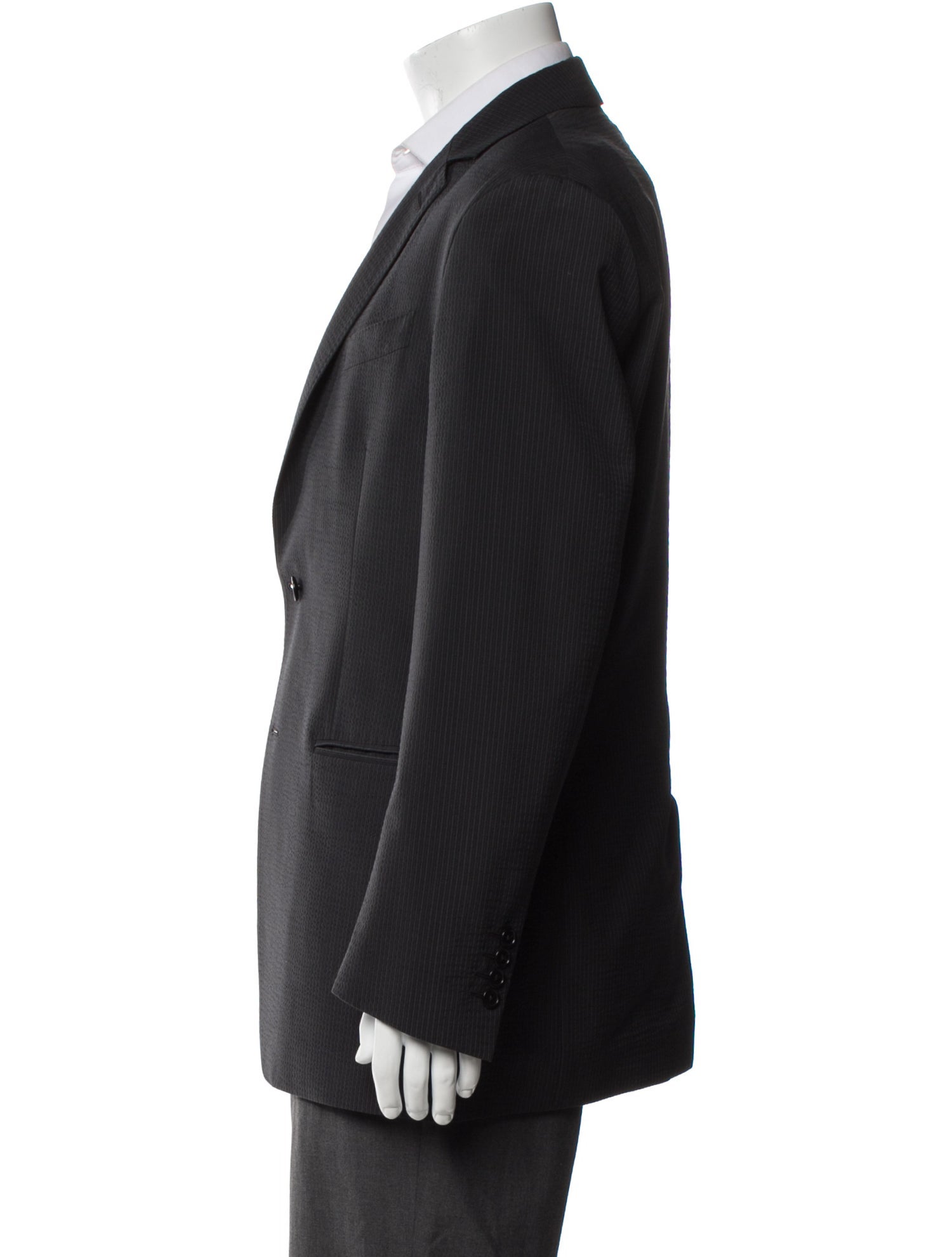 John Varvatos Virgin Wool Striped Blazer