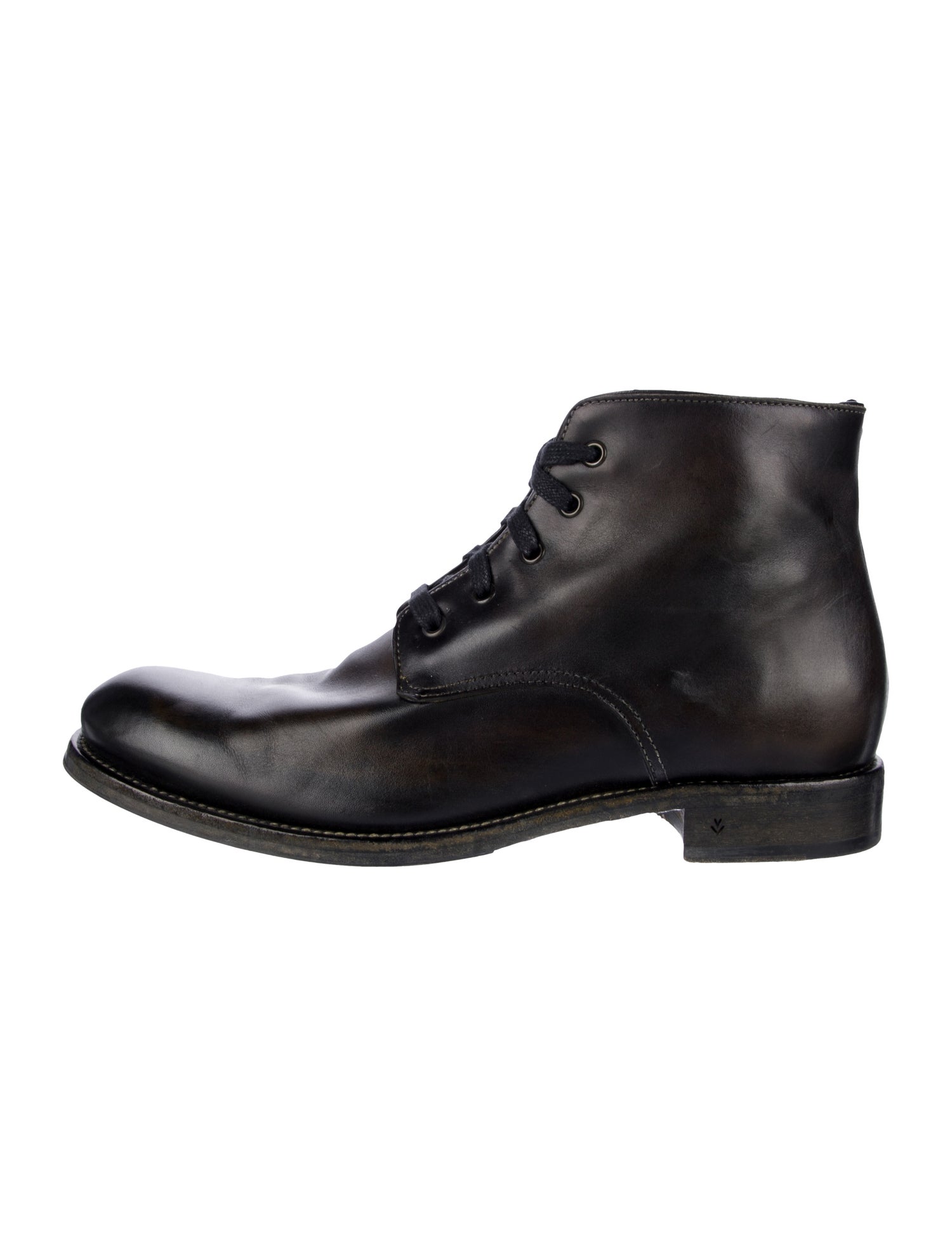 John Varvatos Leather Lace-Up Boots