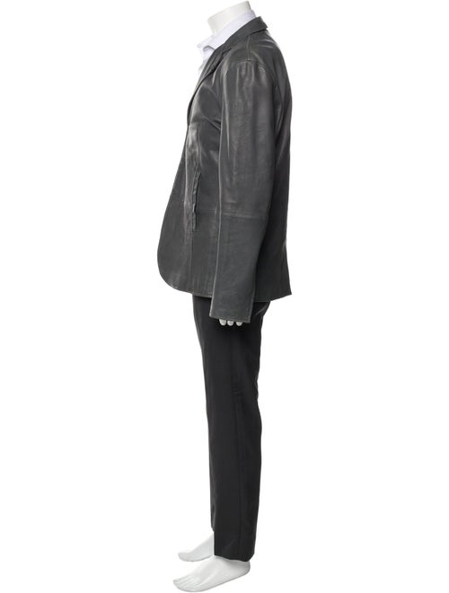 John Varvatos Leather Overcoat