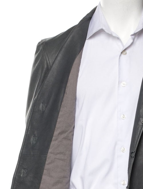 John Varvatos Leather Overcoat