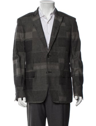 John Varvatos Plaid Print Blazer