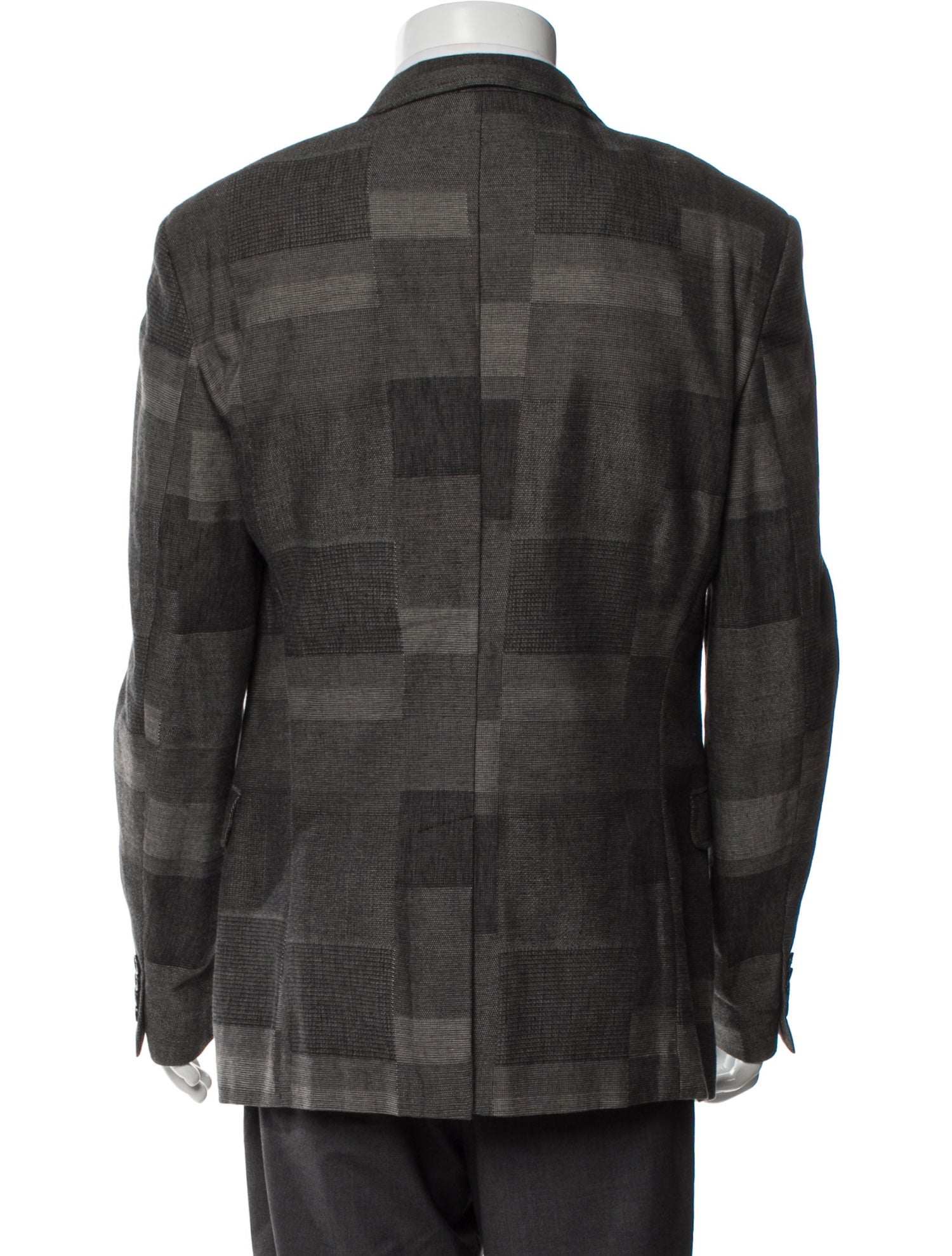 John Varvatos Plaid Print Blazer