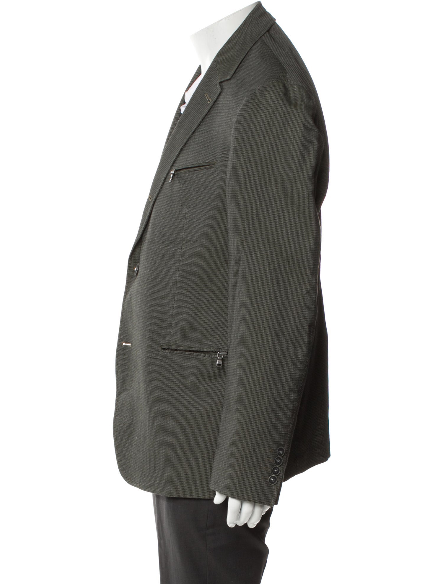 John Varvatos Plaid Print Peacoat