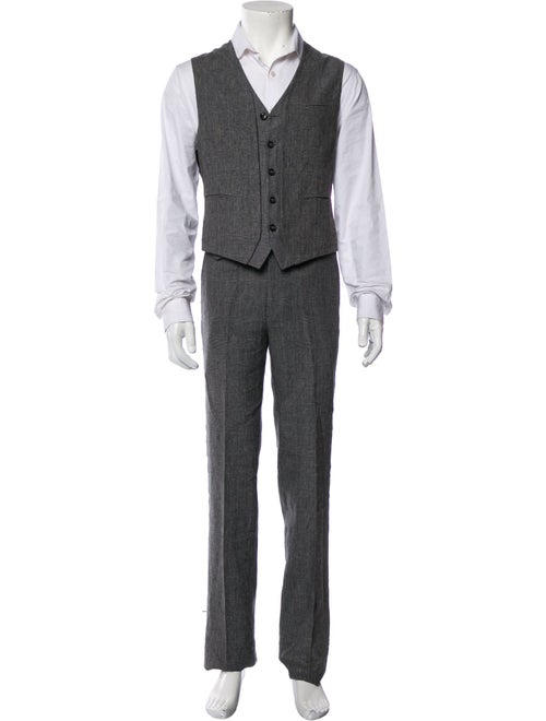 John Varvatos Linen Two-Piece Suit Vest