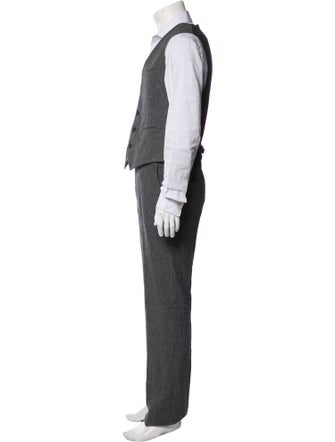 John Varvatos Linen Two-Piece Suit Vest