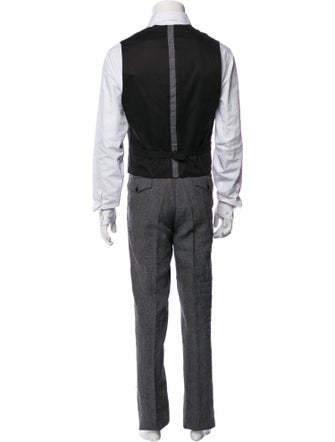 John Varvatos Linen Two-Piece Suit Vest