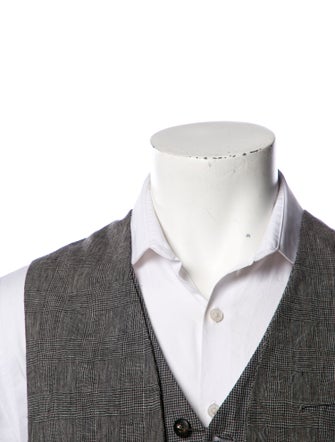 John Varvatos Linen Two-Piece Suit Vest