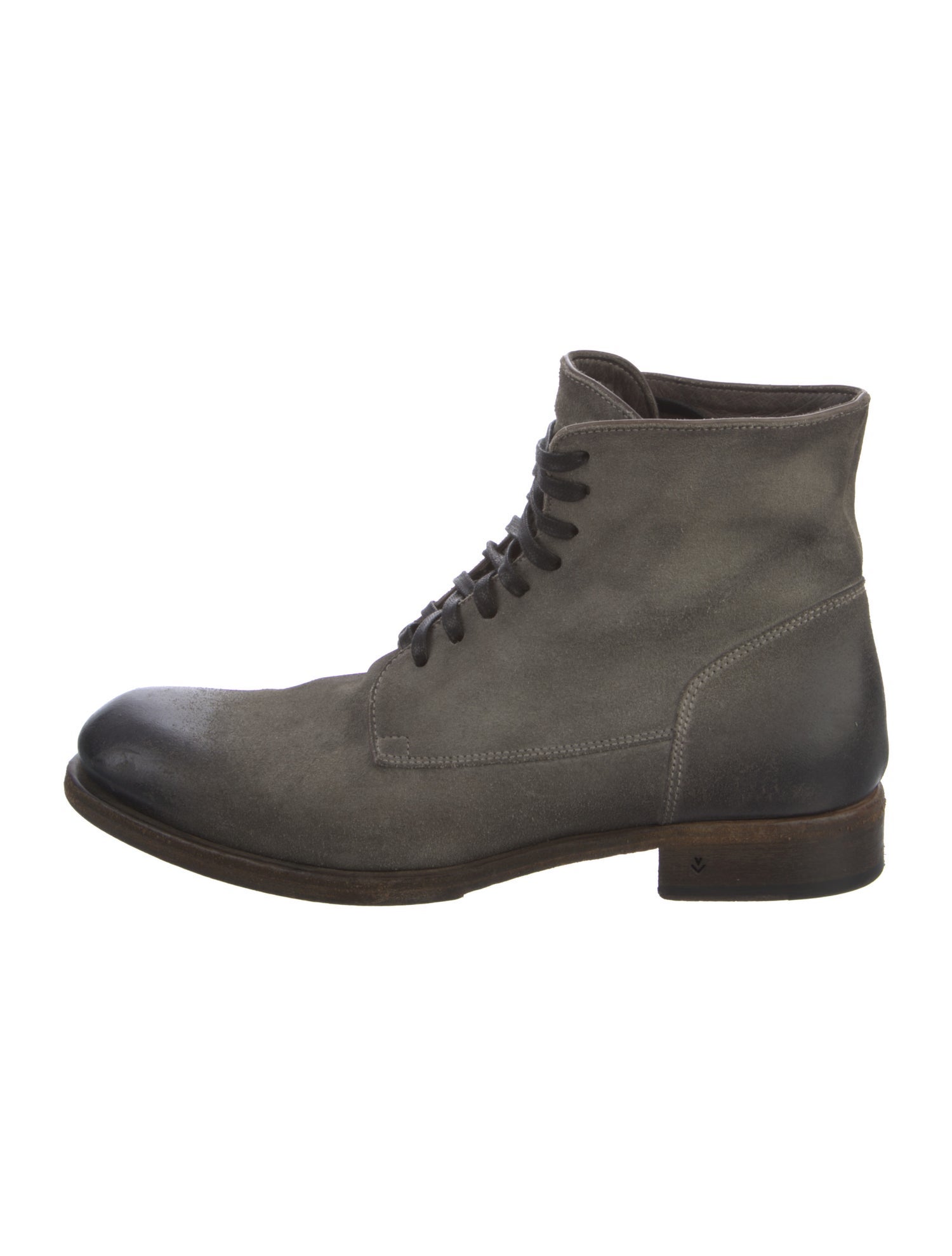 John Varvatos Suede Distressed Accents Lace-Up Boots