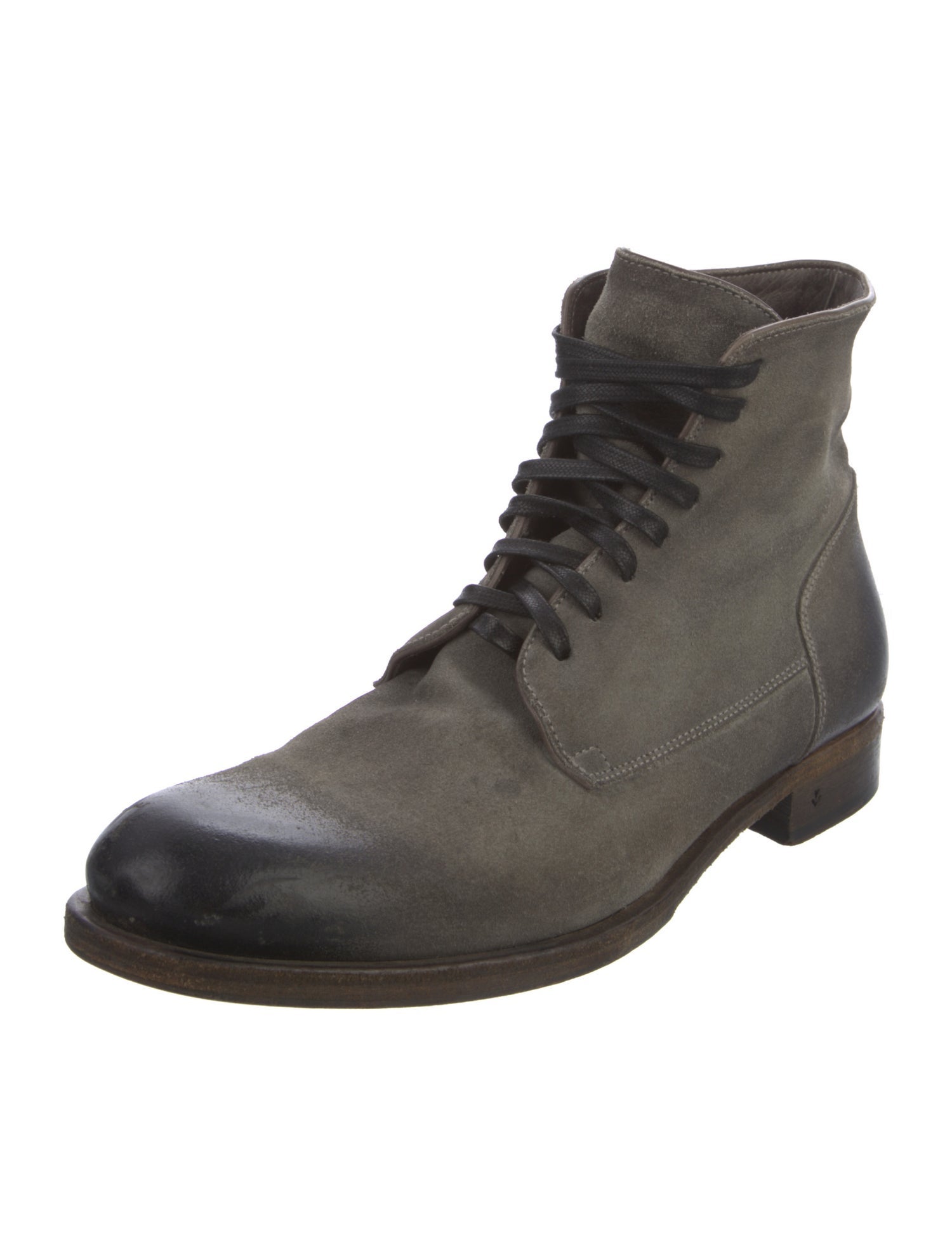 John Varvatos Suede Distressed Accents Lace-Up Boots