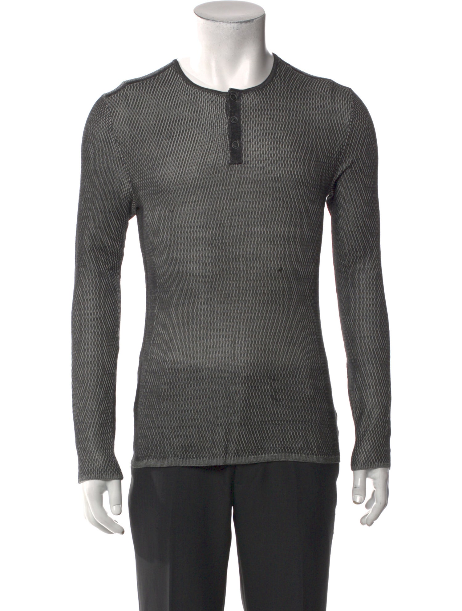 John Varvatos Silk Crew Neck Pullover
