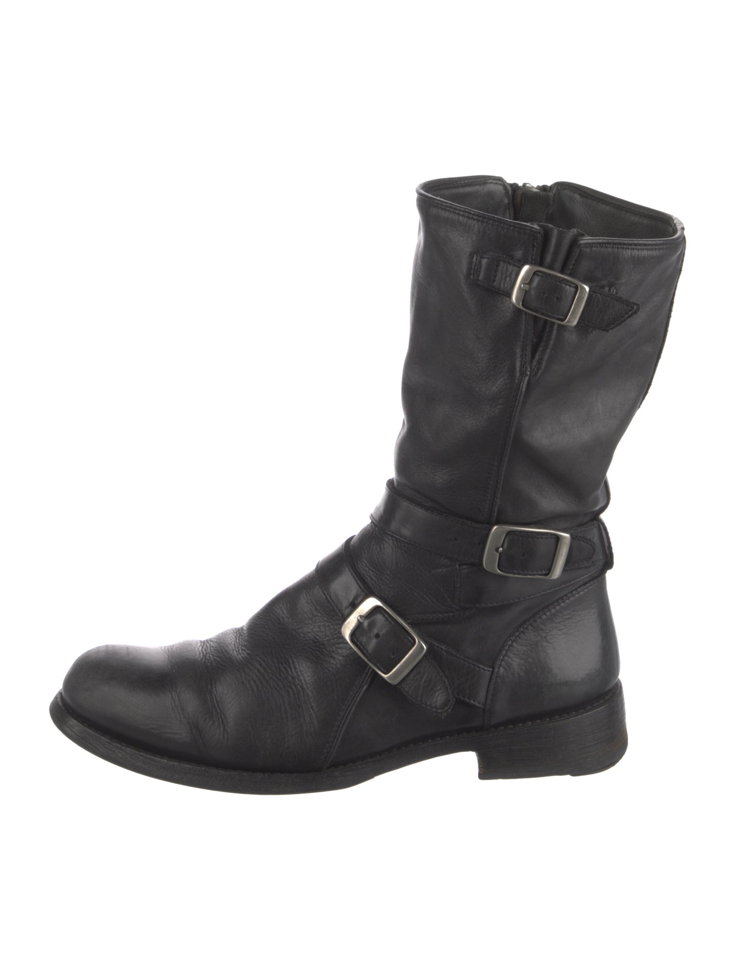 John Varvatos Leather Moto Boots