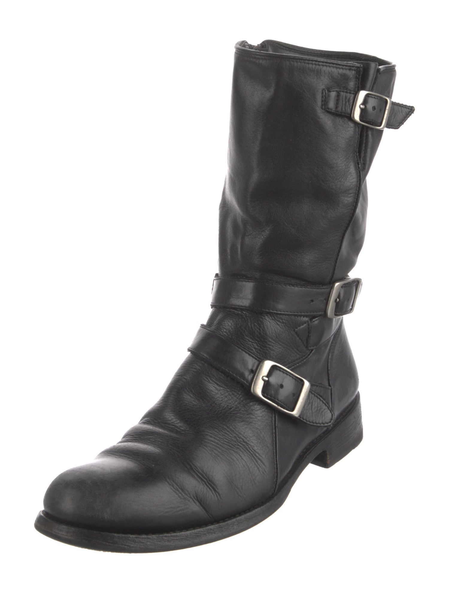John Varvatos Leather Moto Boots