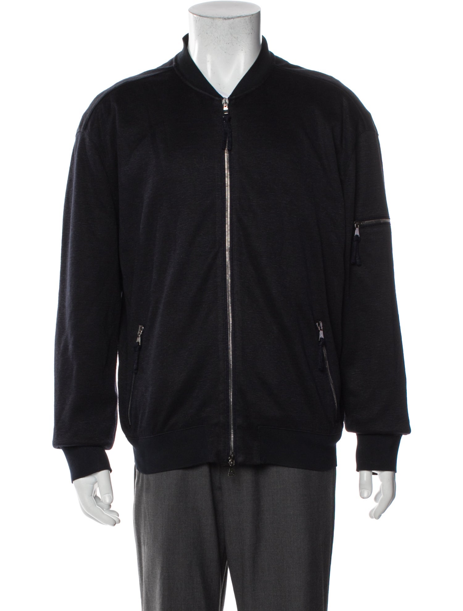 John Varvatos Linen Bomber Jacket