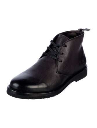 John Varvatos Leather Lace-Up Boots