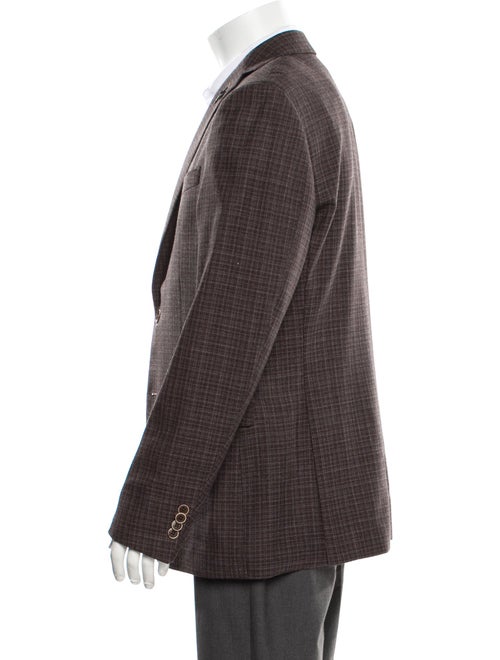 John Varvatos Star U.S.A. Wool Plaid Print Peacoat