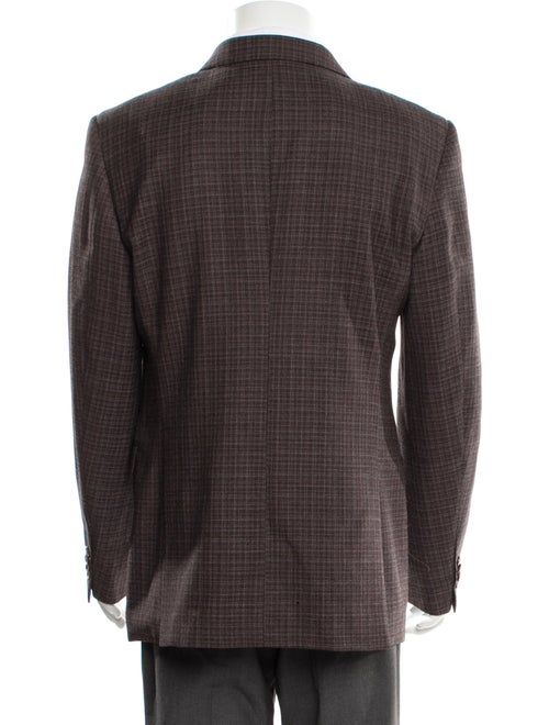 John Varvatos Star U.S.A. Wool Plaid Print Peacoat