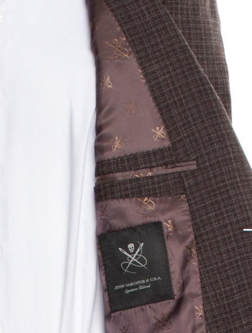 John Varvatos Star U.S.A. Wool Plaid Print Peacoat