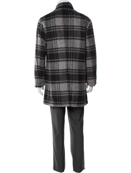 John Varvatos Star U.S.A. Plaid Print Overcoat