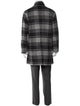 John Varvatos Star U.S.A. Plaid Print Overcoat