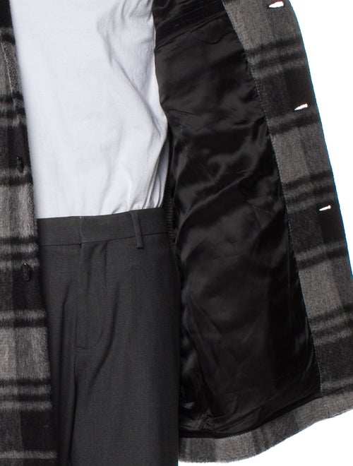 John Varvatos Star U.S.A. Plaid Print Overcoat