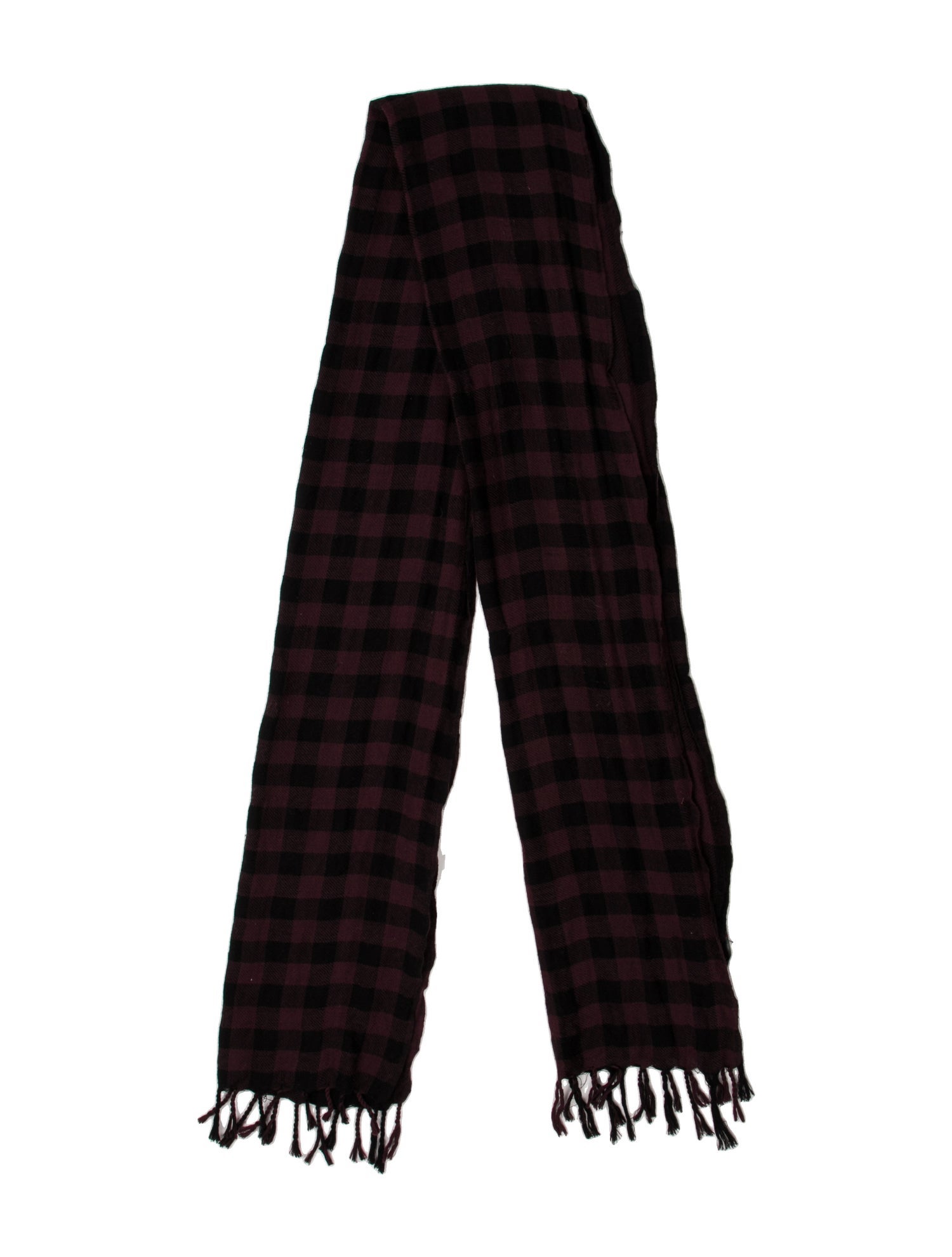 John Varvatos Wool Plaid Print Shawl