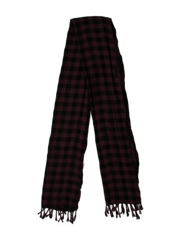 John Varvatos Scarves Wool Plaid Print Shawl