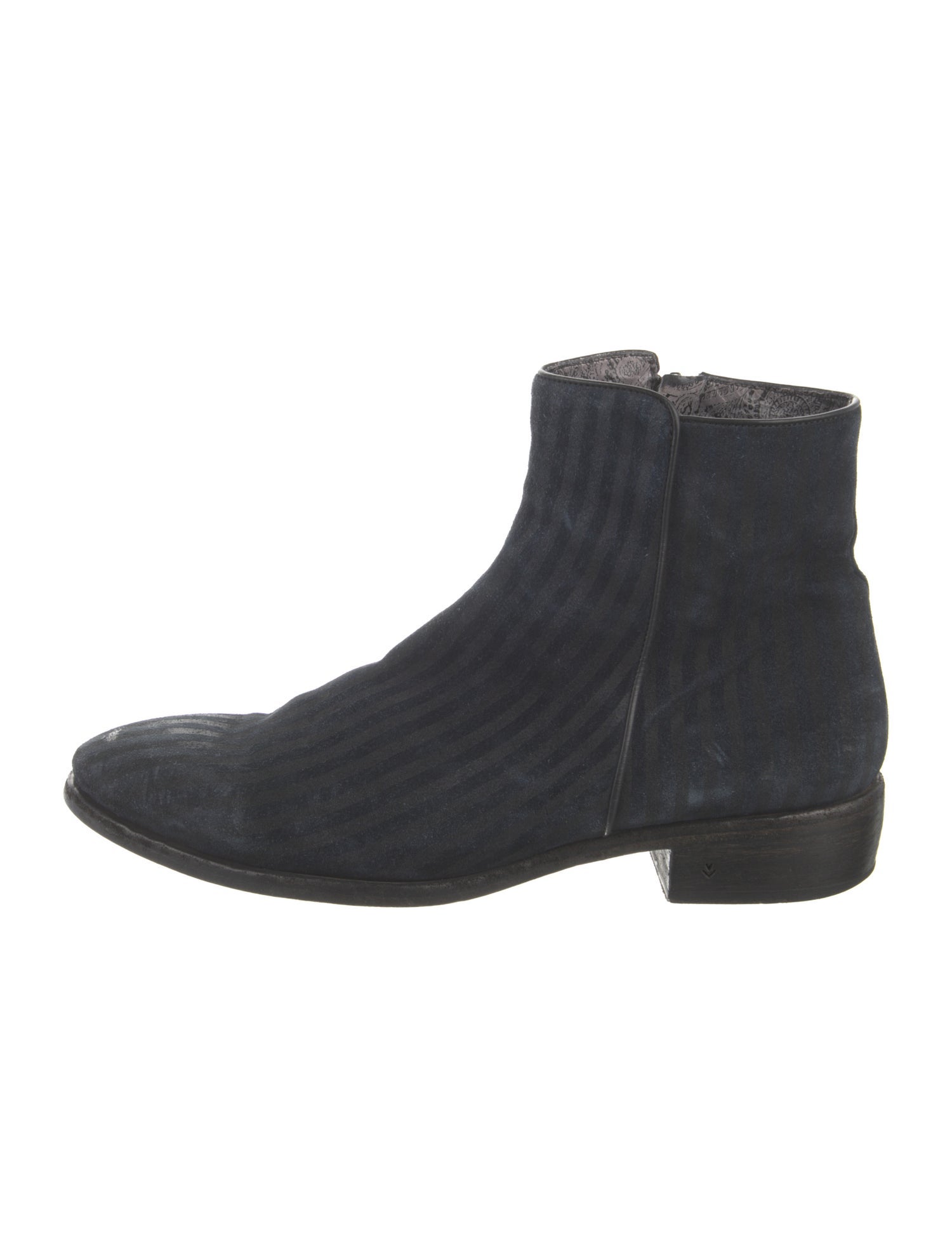 John Varvatos Leather Striped Boots