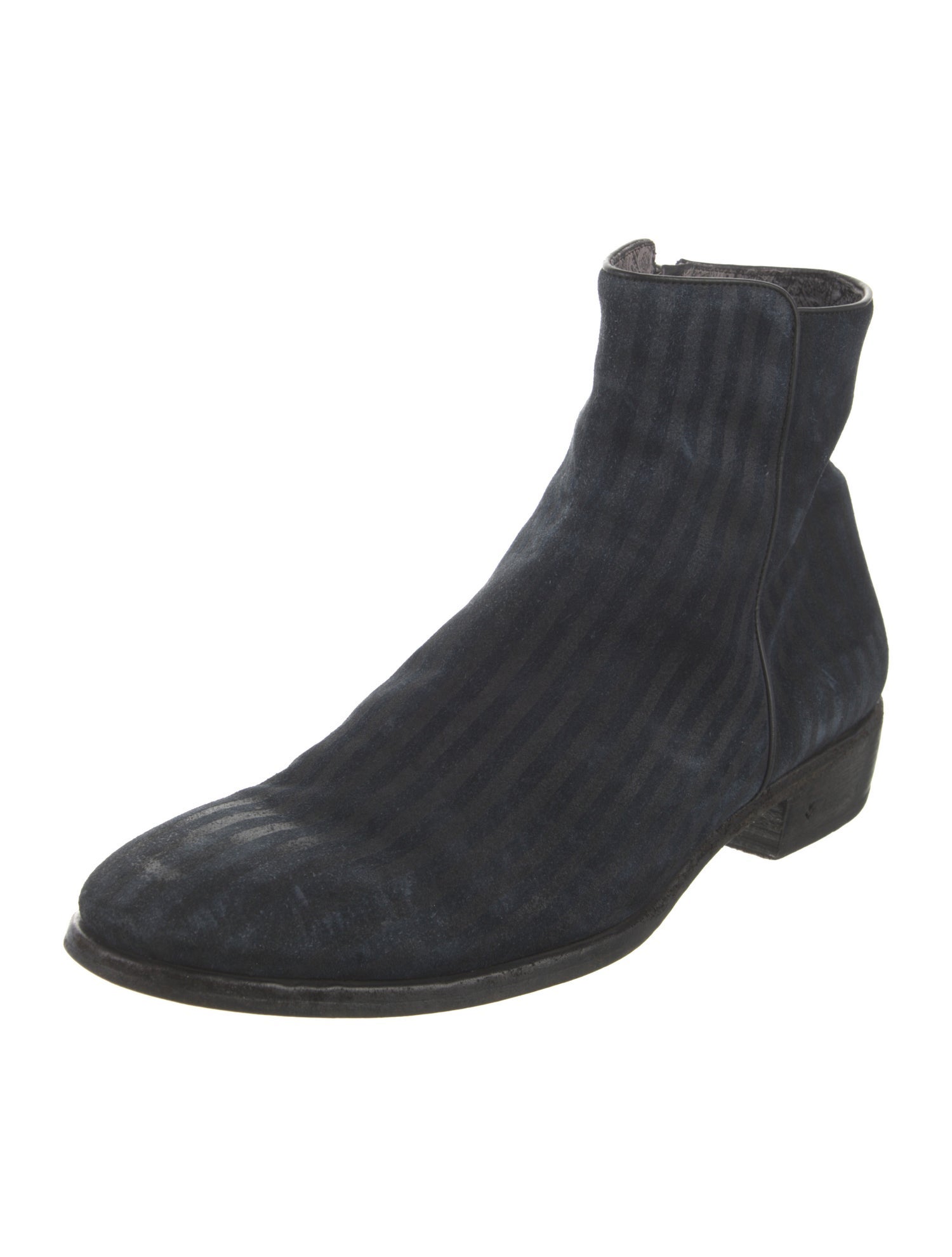 John Varvatos Leather Striped Boots