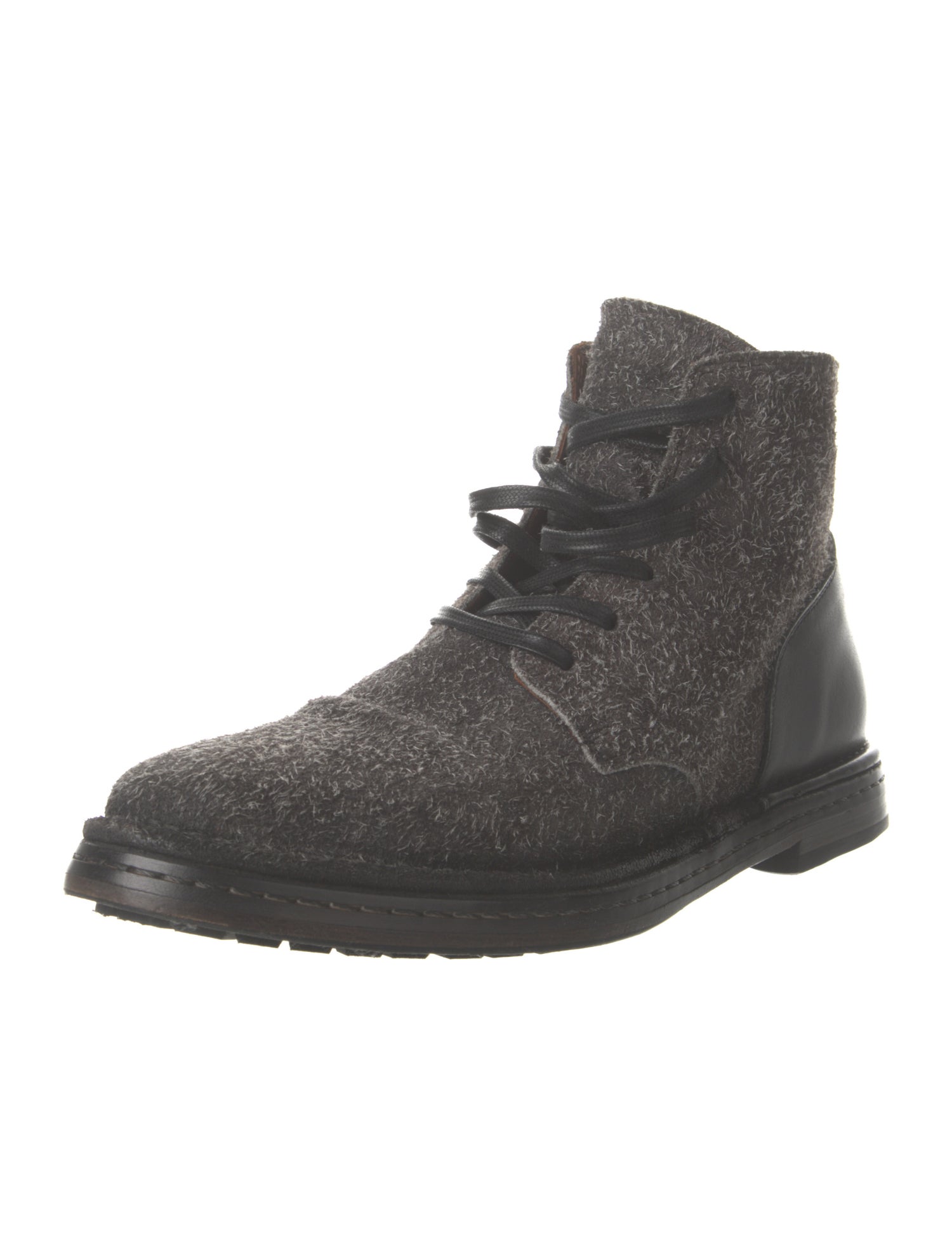 John Varvatos Nubuck Leather Trim Embellishment Lace-Up Boots