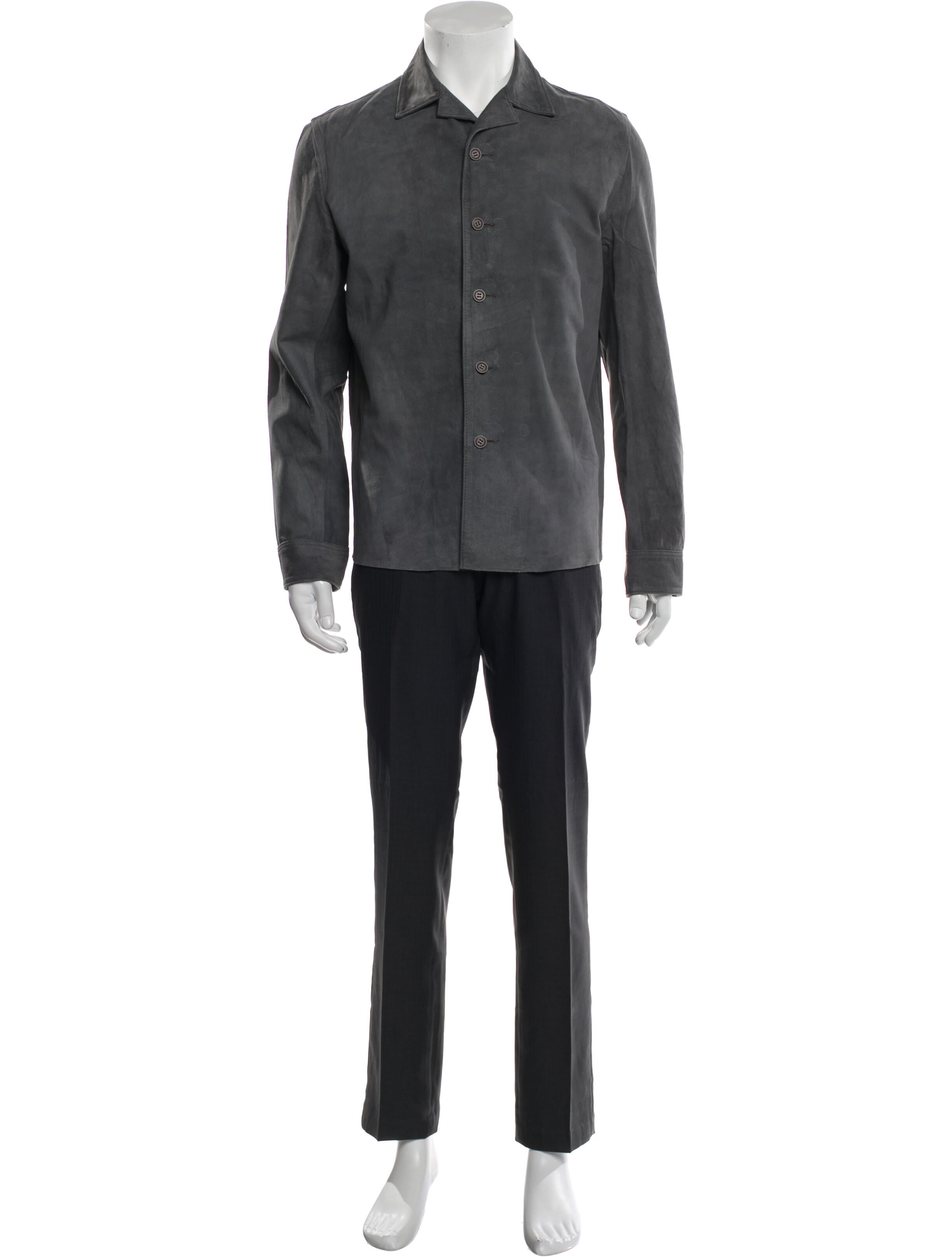 John Varvatos Leather Trench Coat