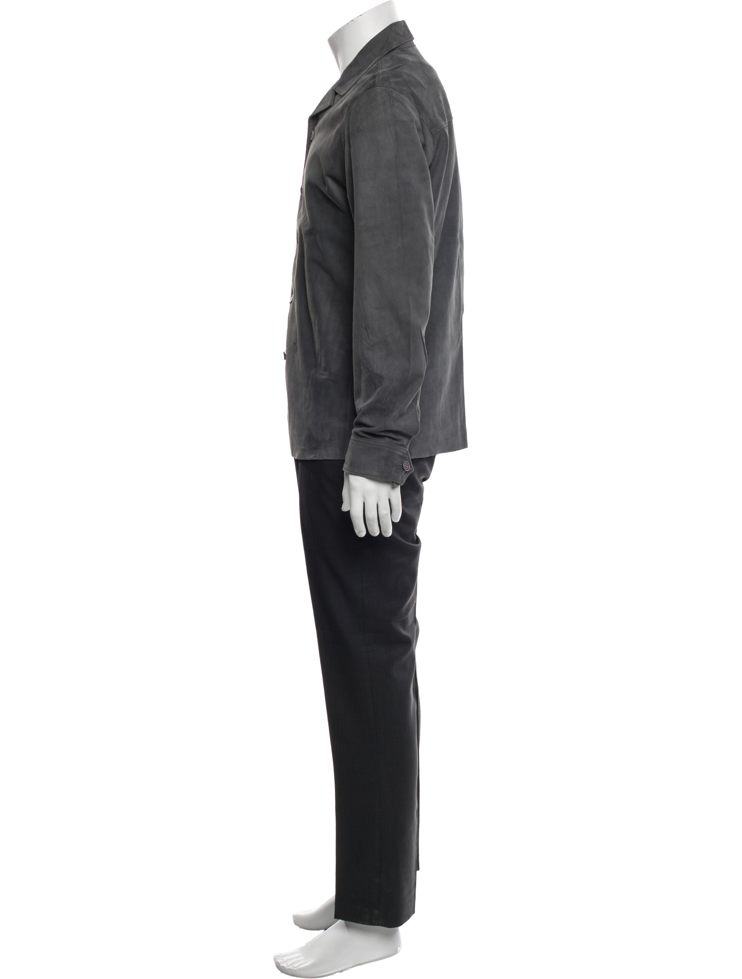 John Varvatos Leather Trench Coat