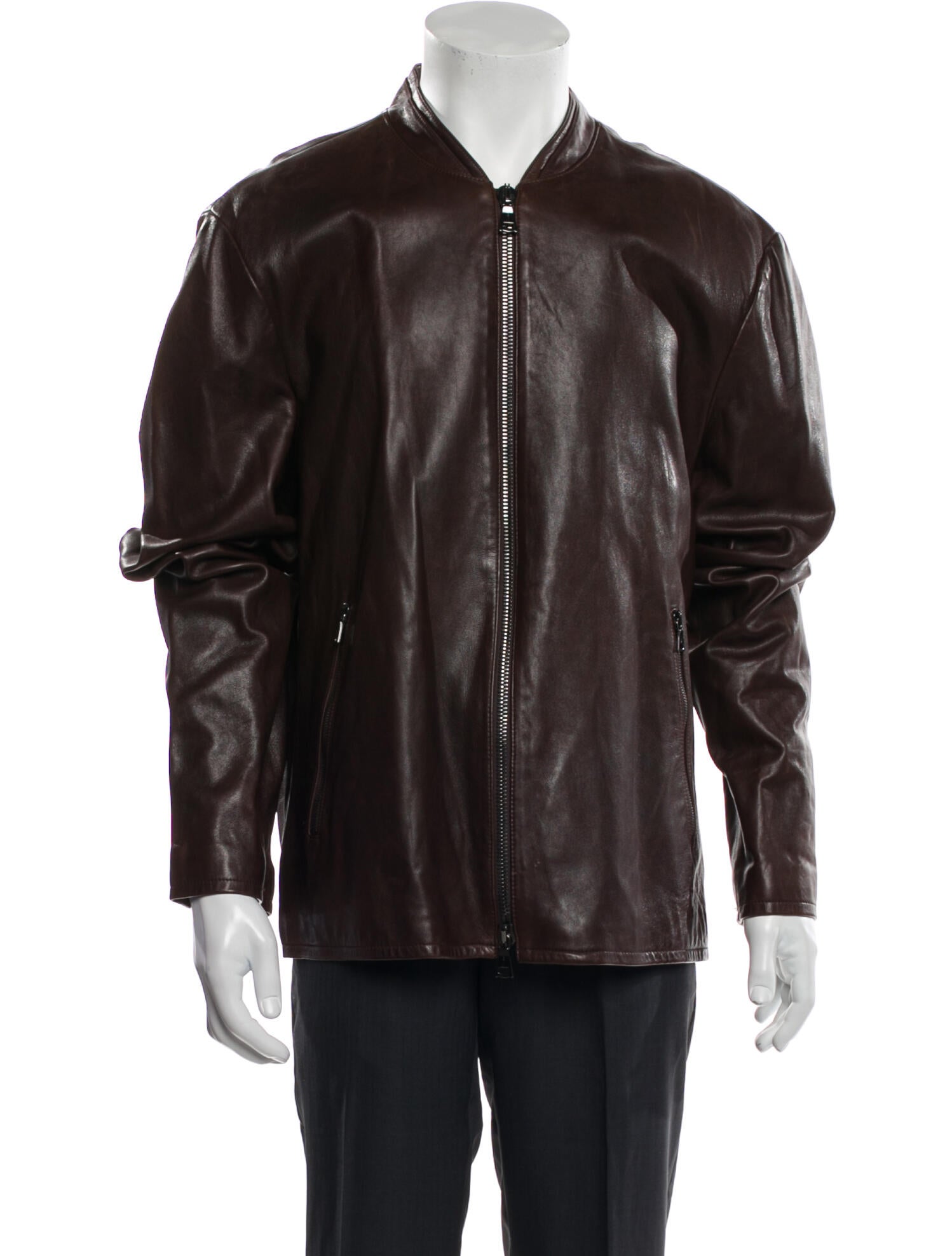 John Varvatos Lambskin Bomber Jacket