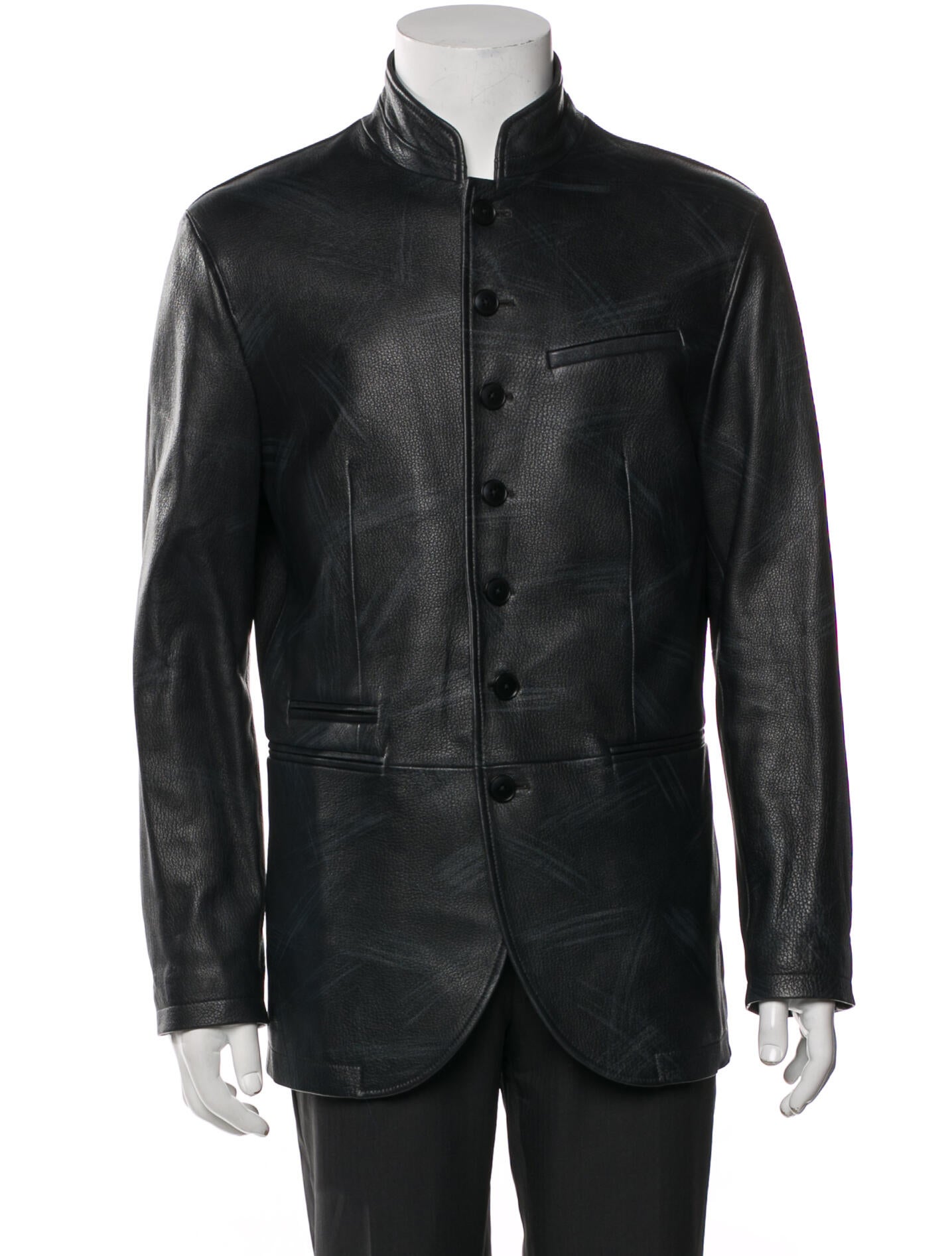 John Varvatos Eel Skin Utility Jacket