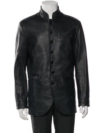 John Varvatos Eel Skin Utility Jacket