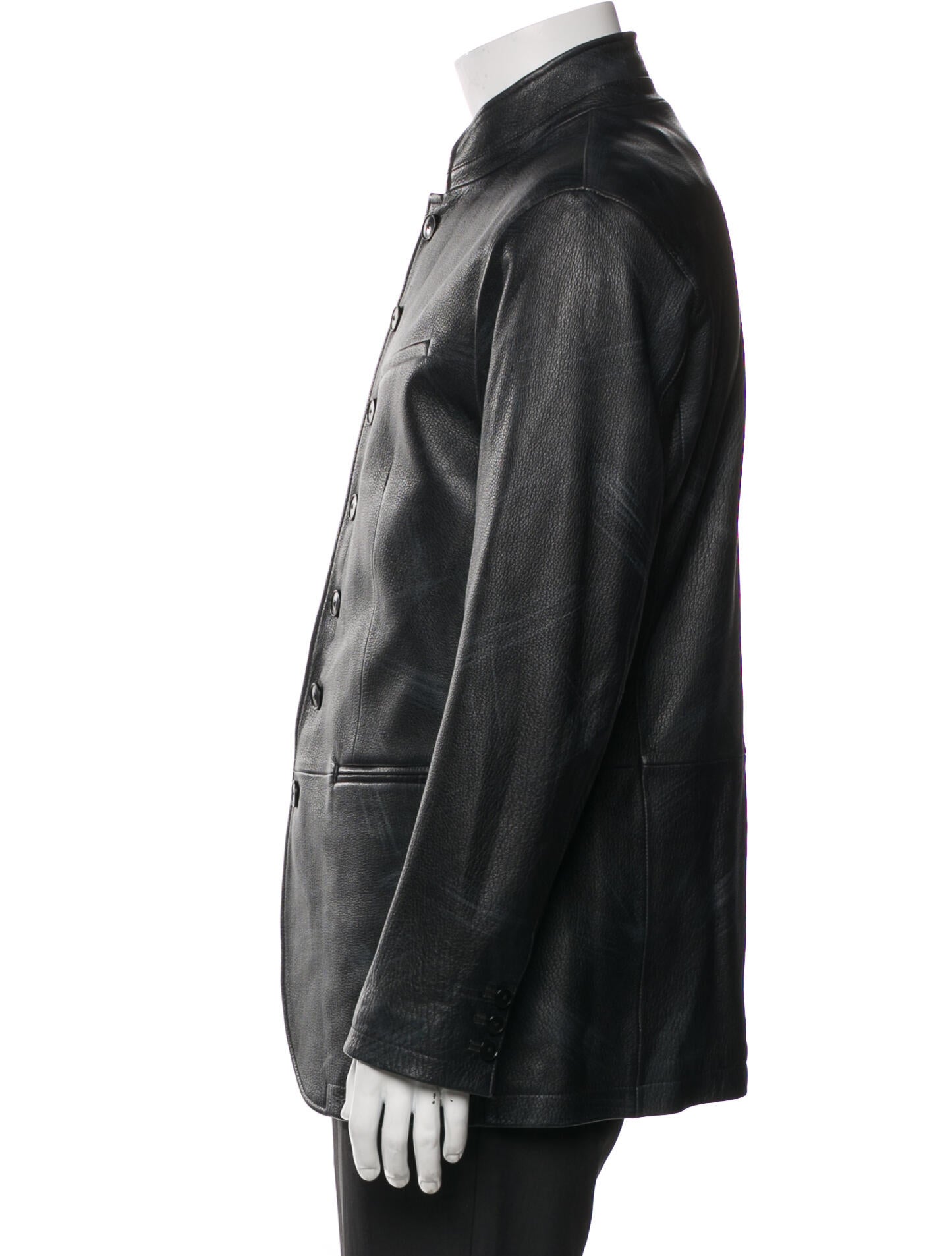 John Varvatos Eel Skin Utility Jacket